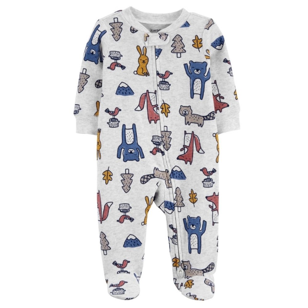 Carter's Animal 2-Way Zip Thermal Sleep & Play- 9M US